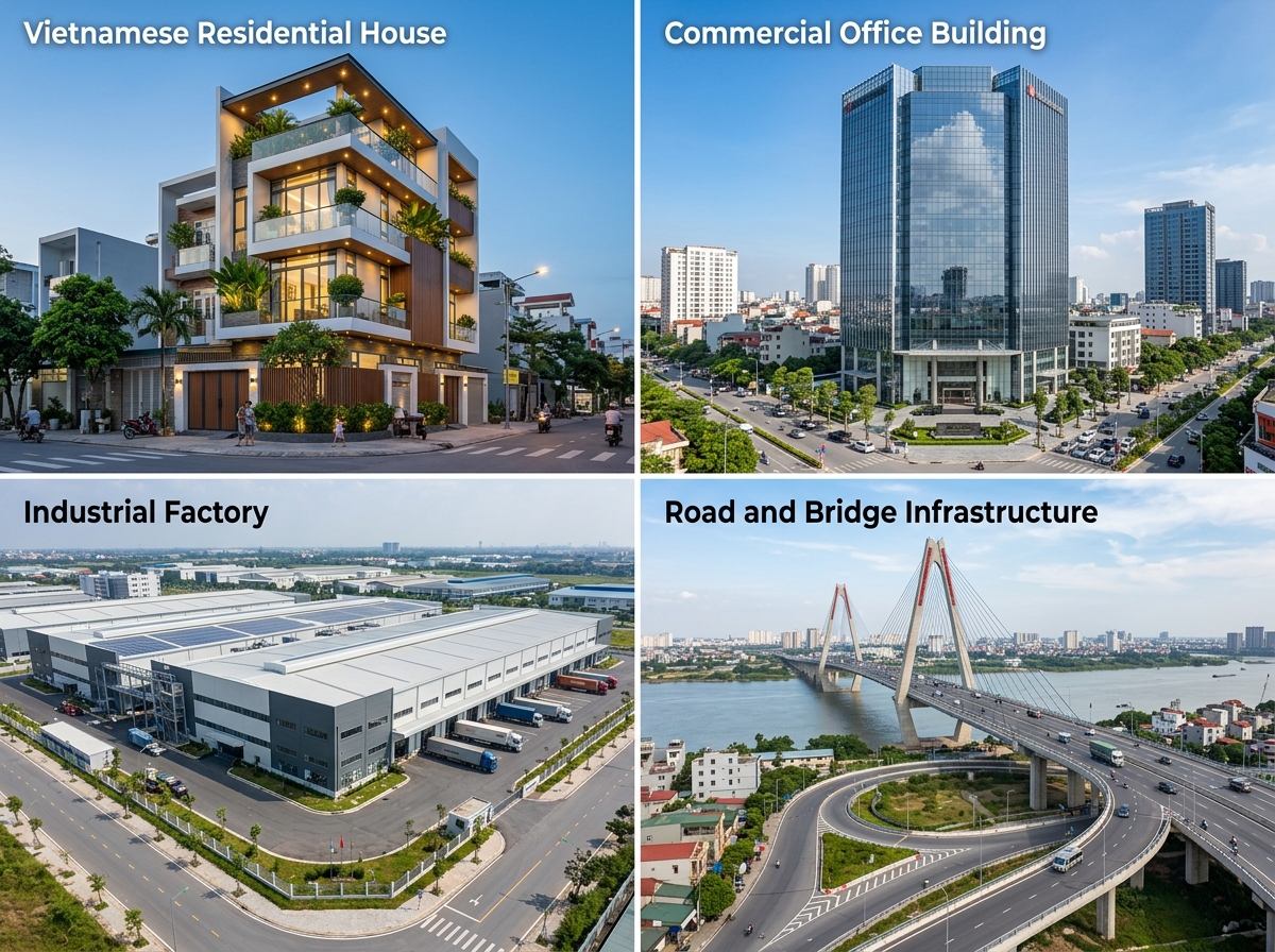 Đội xe Cơ Giới Lực Lâm thi công tại công trình